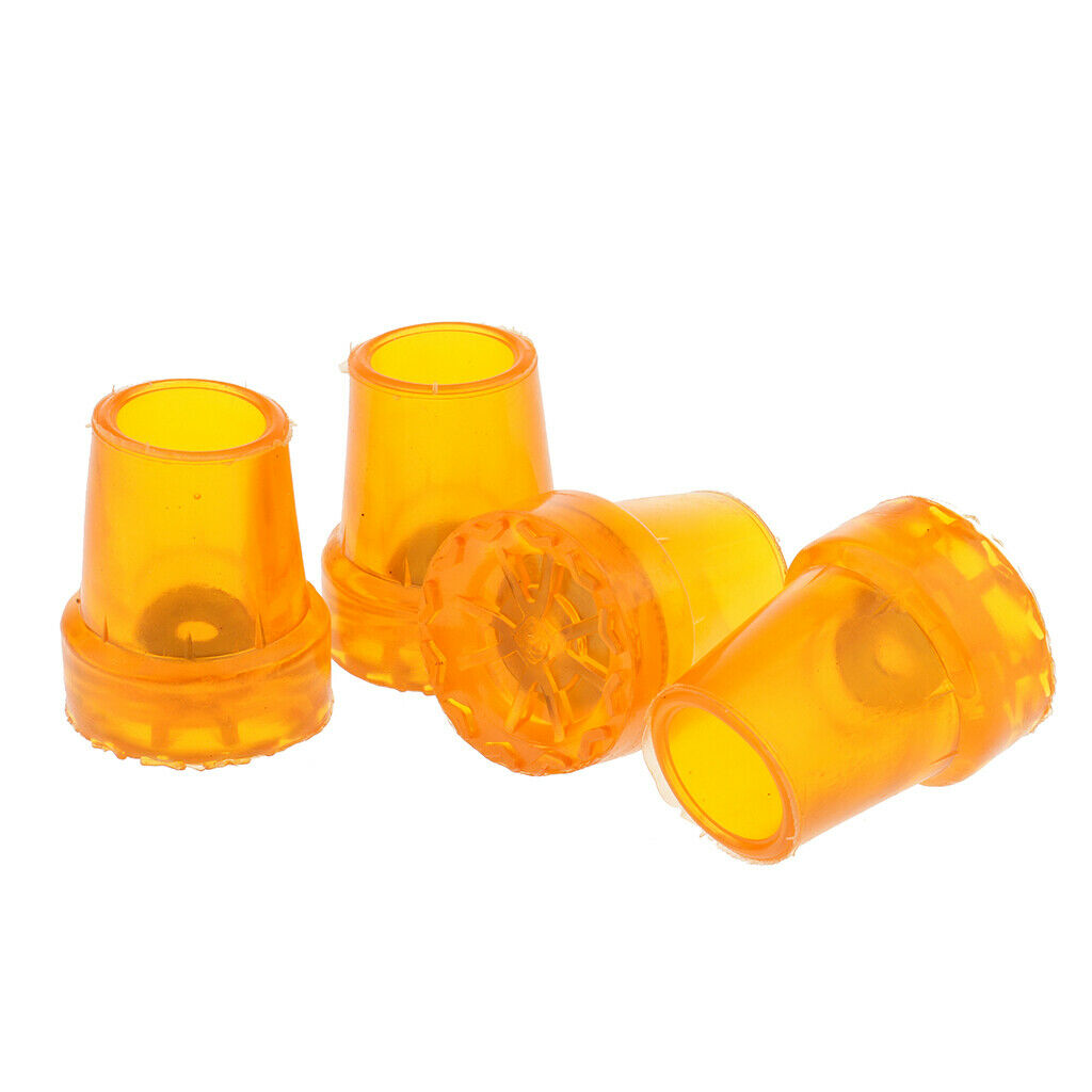 4pcs Trekking Pole Caps Walking Stick Ferrules Non-slip Foot Cover - Replacement