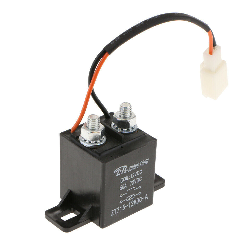 Relay SPST Pin DC Splitter Resistant Load On / Off Car 12V 50A 4 With Wire