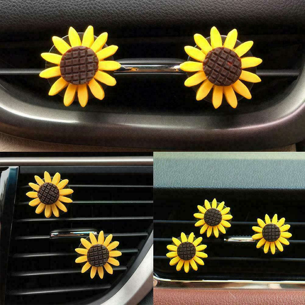 1Pc Car Accessories Air Freshener Cute Sunflower Scent Interior Diffuser