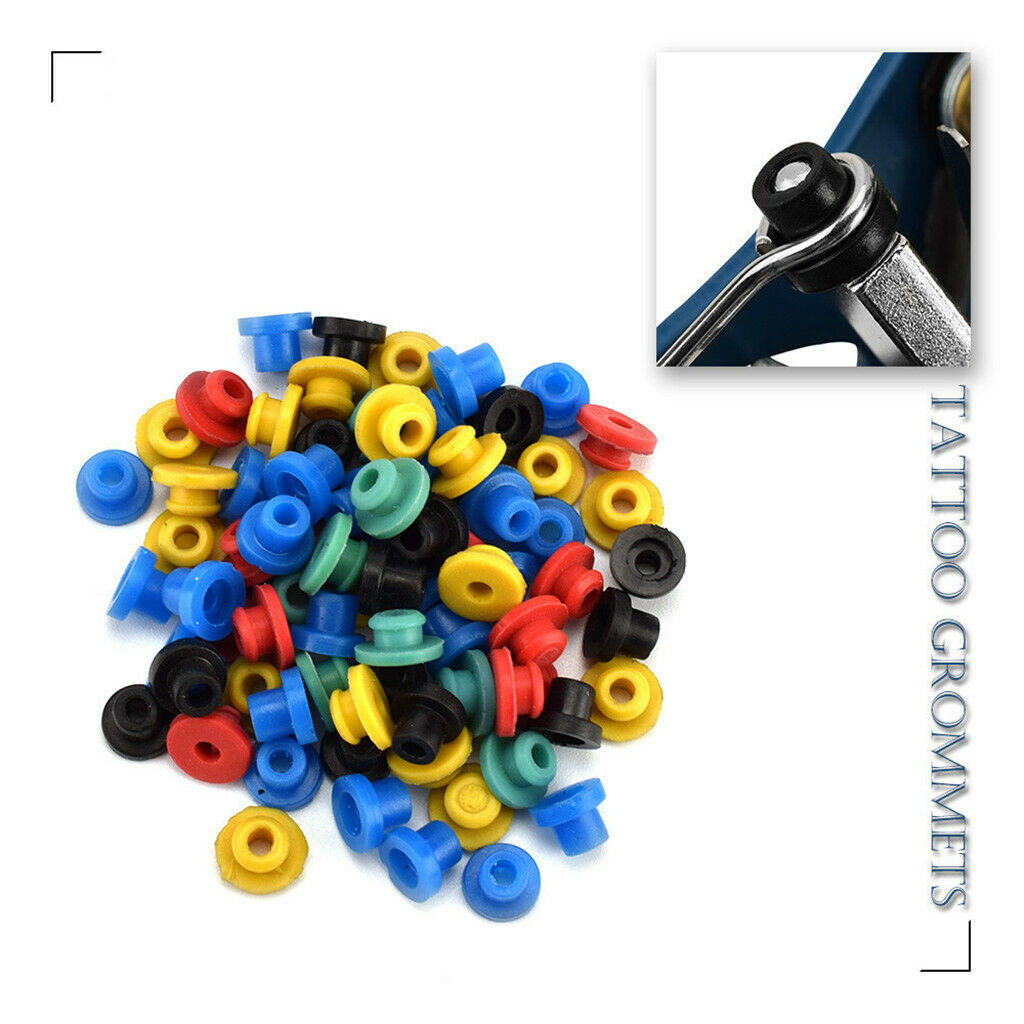 Soft Silicone Tattoo Rubber Bands Grommets Ink Holder Cups Tattoo Pen Stand
