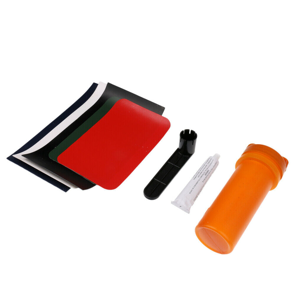 Boat PVC Repair Patch Repairing Kit Airbed Valve Patches Maintain Glue Tool Case