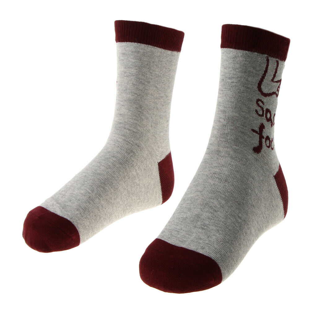 Novelty Art Cartoon Ankle Socks Women Men Funny Socks Xmas Socks Gifts  Gray
