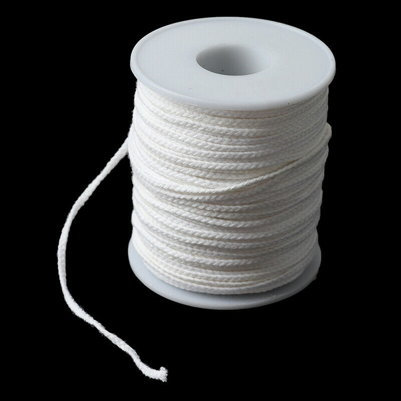61 Meters Spool of Cotton Braid Candle Wicks Wick Core Candle Making Suppl l RC