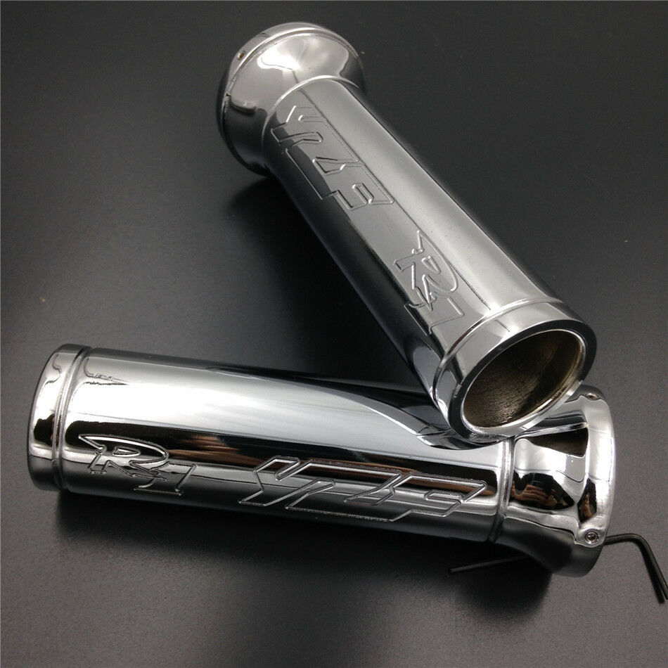 Chrome Aluminum Billet Handlebar Grips for Yamaha YZFR1 YZF-R1 YZF R1 1999-20006