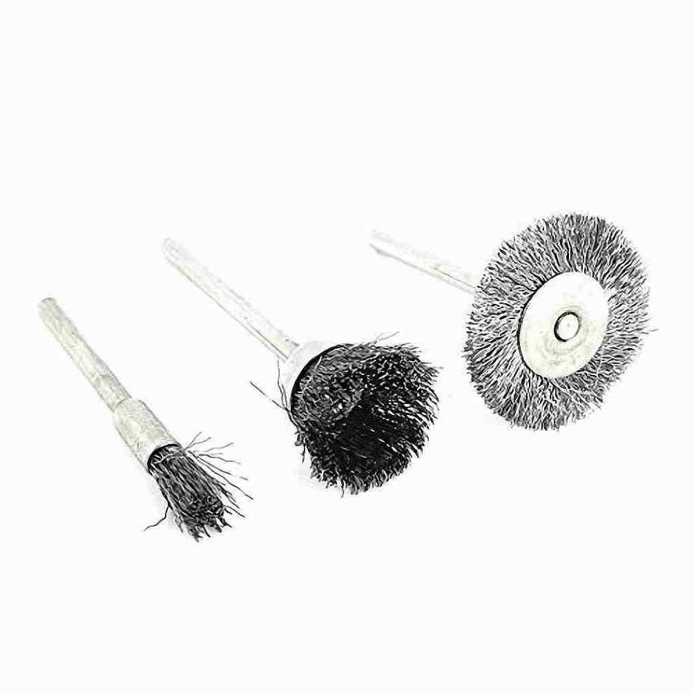45pcs Steel Wheel Pen Cup Wire Polishing Mix Brush Set for Dremel Rotary Tool