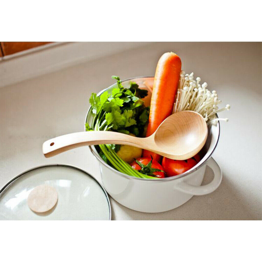 Wooden Spoon Ramen Rice Scoop Eco-friendly Kitchen Ladle Utensils Tools