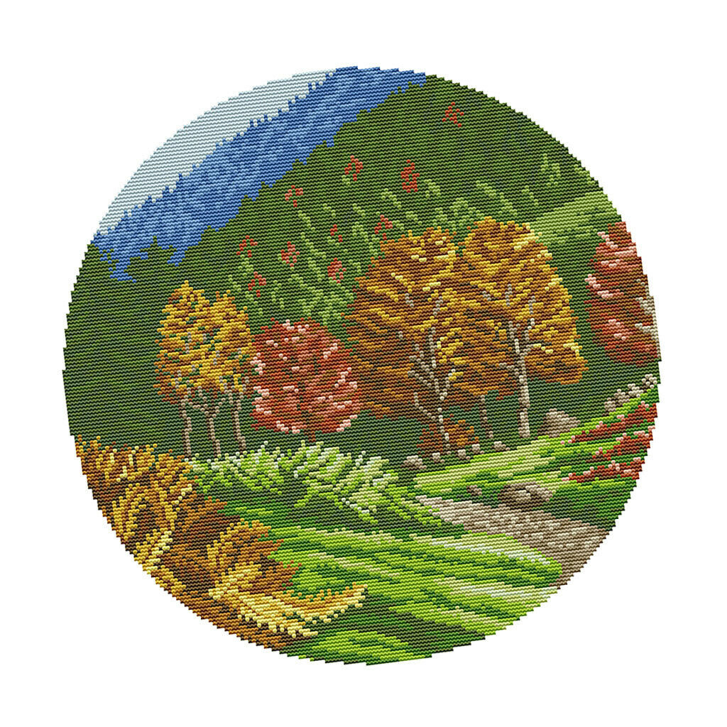 Stamped Cross Stitch Set Embroidery Kit 14Count Aida Cloth - Spring