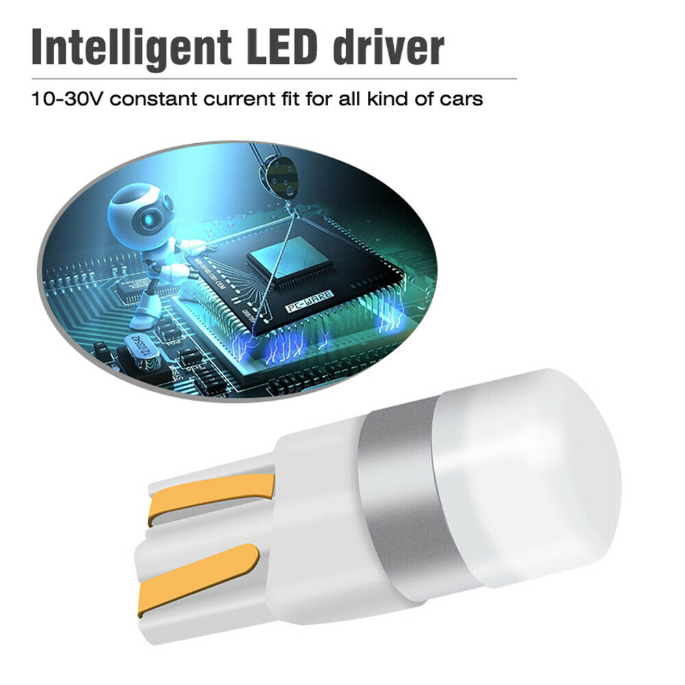 10x T10 White Canbus LED Bulb W5W 3030 SMD Car Width Light Interior Reading Lamp