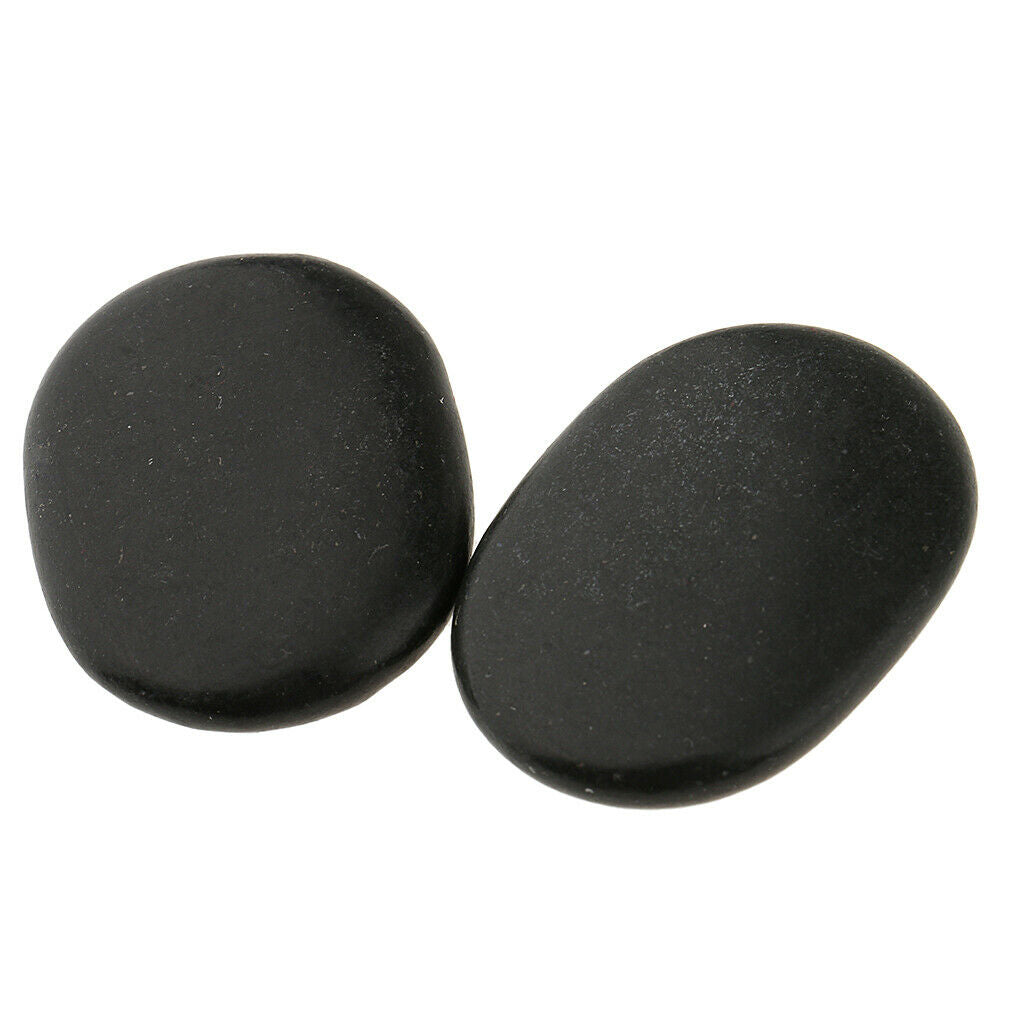 14 pcs/ Set Hot Spa Rock Basalt Therapy Massage   Natural Stones Black