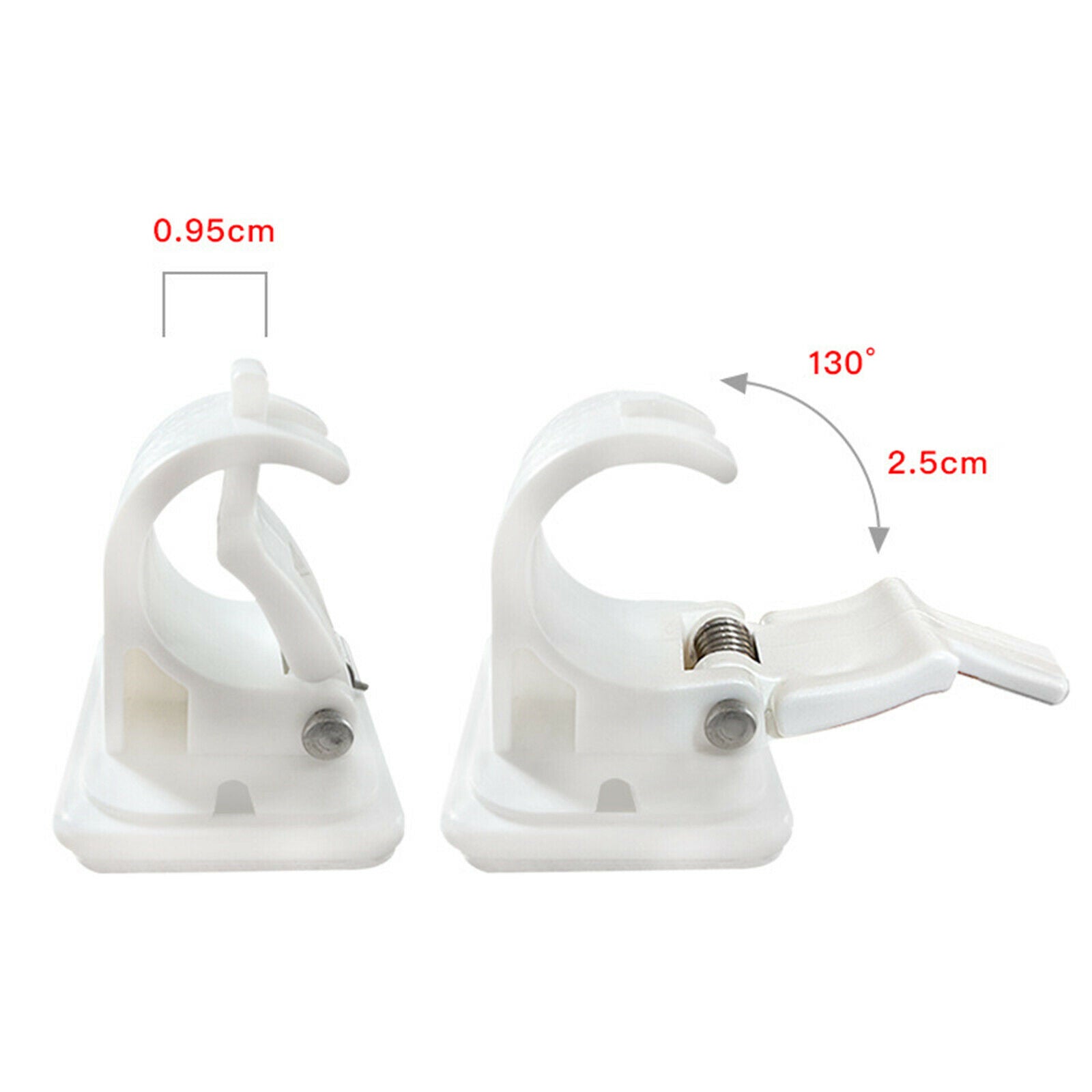 Adjustable ABS Fishing Rod Holder Horizontal Clamp Locking Rods Resting