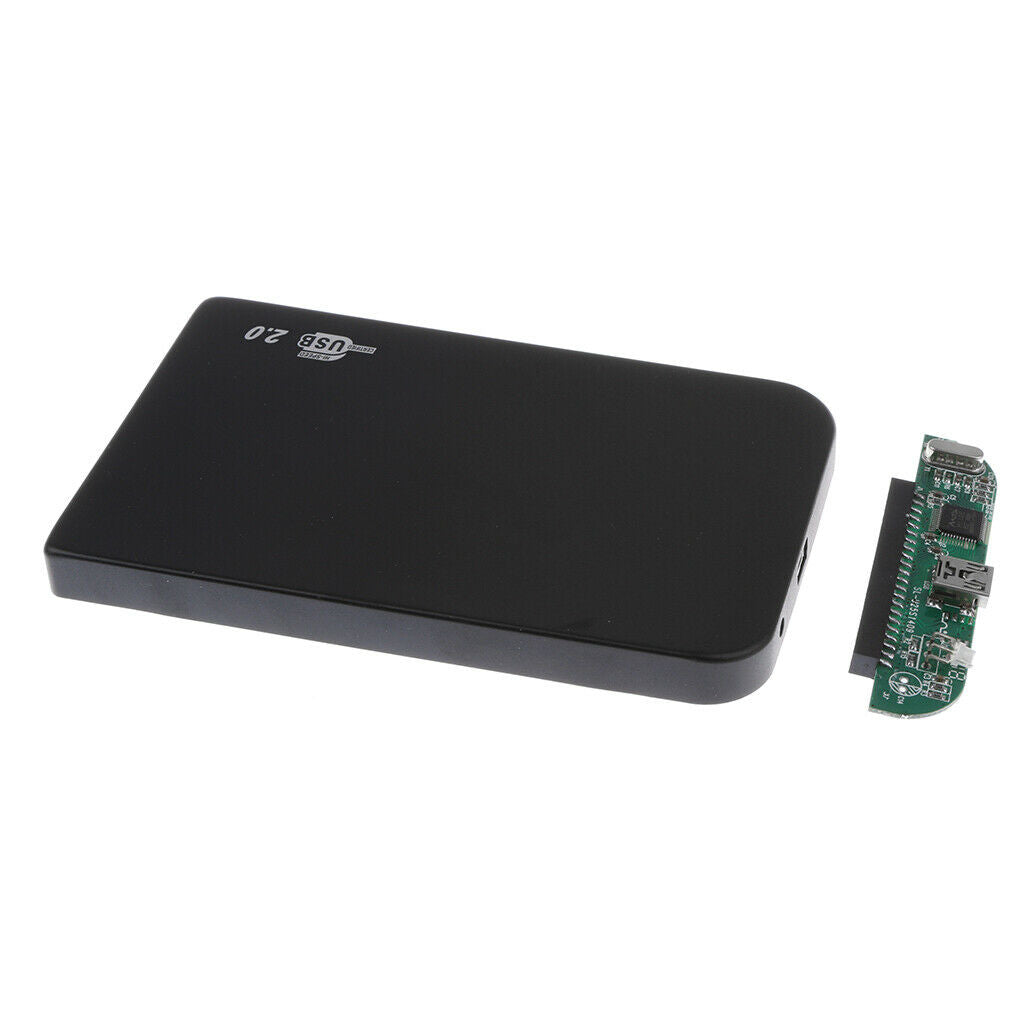 2.5'' 9.5mm IDE Hard Drive Case to USB2.0 External Disk Enclosure Box BLK