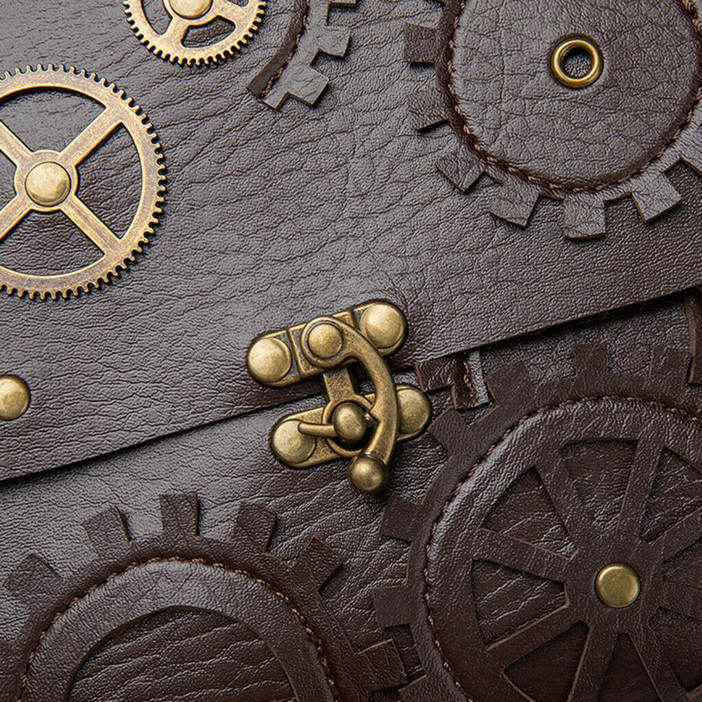 Women Steampunk Shoulder Bag Satchel Handbag Purse Punk Rivet Crossbody Bag