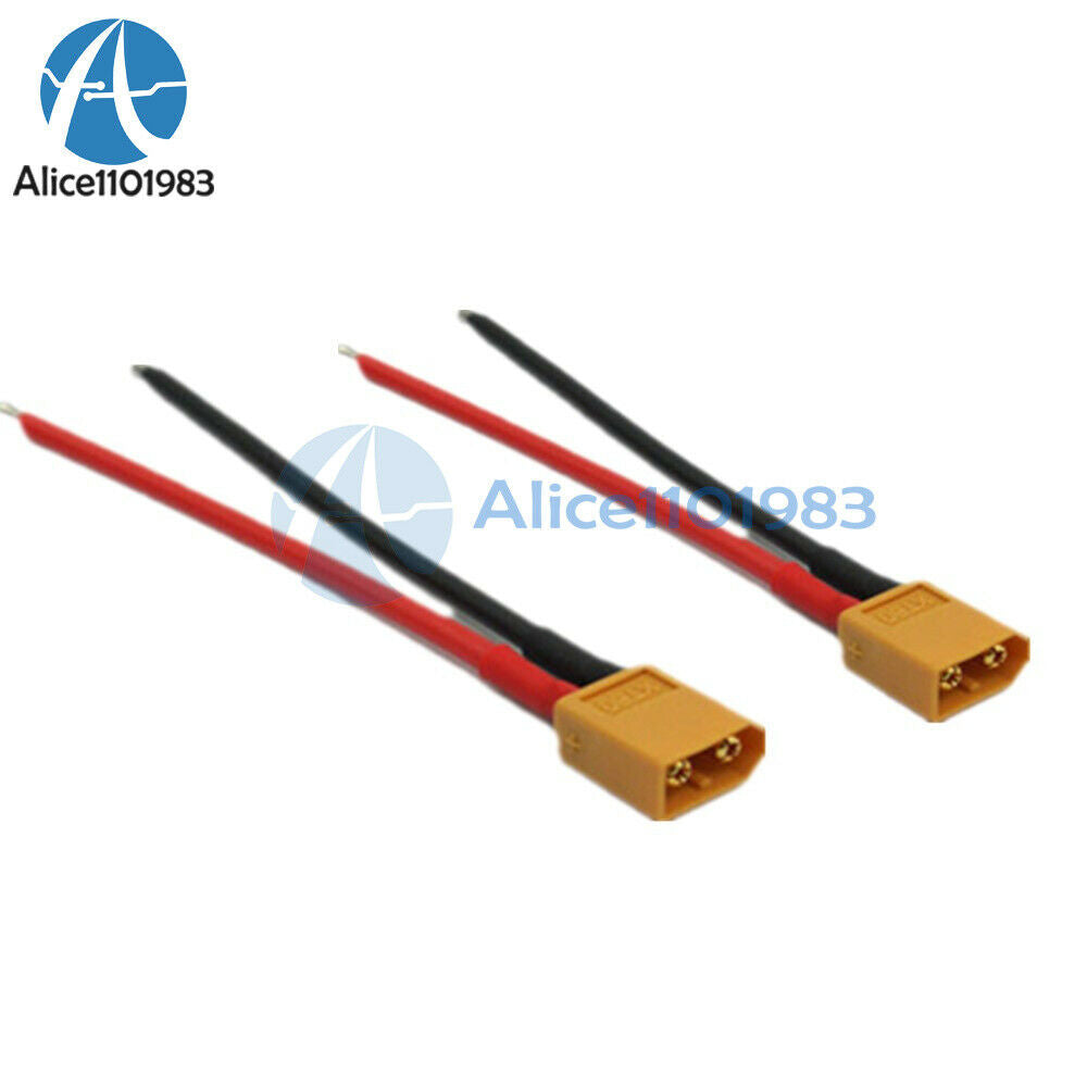 XT60 Connector Male W/Housing 10CM Silicon Wire 14AWG