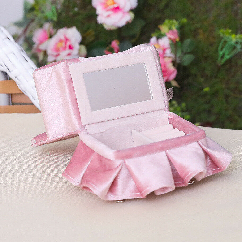 Mini Chair Jewelry Box Organizer Bowknot Lace Case Jewellery Display Storage