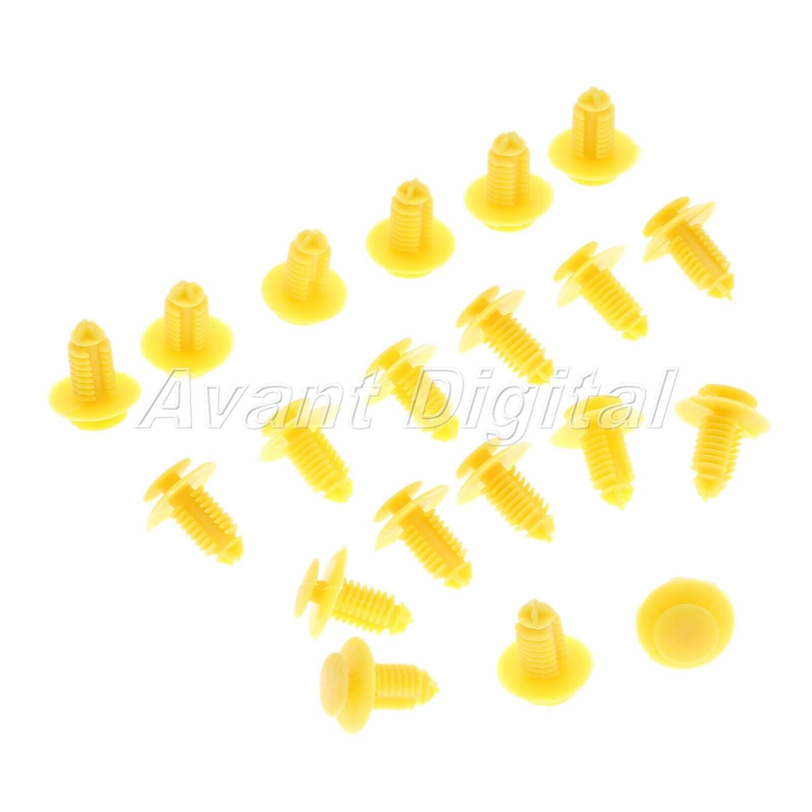 20 x Yellow Clips Fastener Fender Rivets EKM100270 23mm Fits for Rover 75 Models