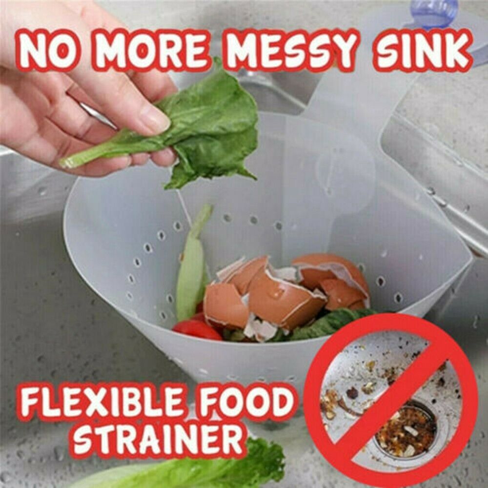 1PCS Kitchen Drain Sink Strainer Filter Food Catcher Anti-Blocking Foldable Tool