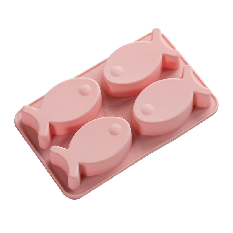 4 Cavities Cartoon Fish Flexible Silicone Soap Mold Cake Decorating Tools S W Pb