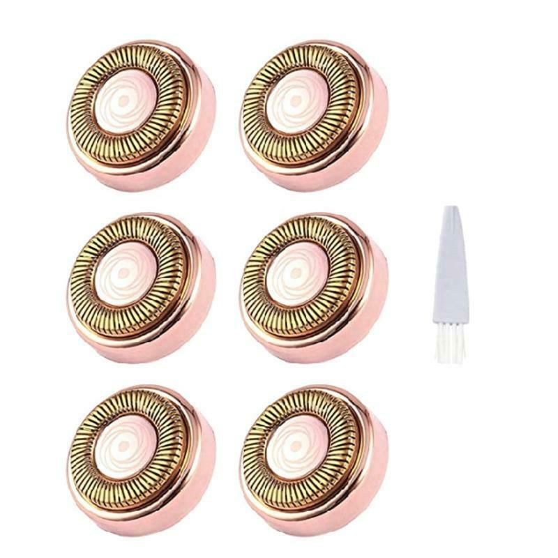 Head for women's painless facial hair remover6 replacement heads 2 brushes blade