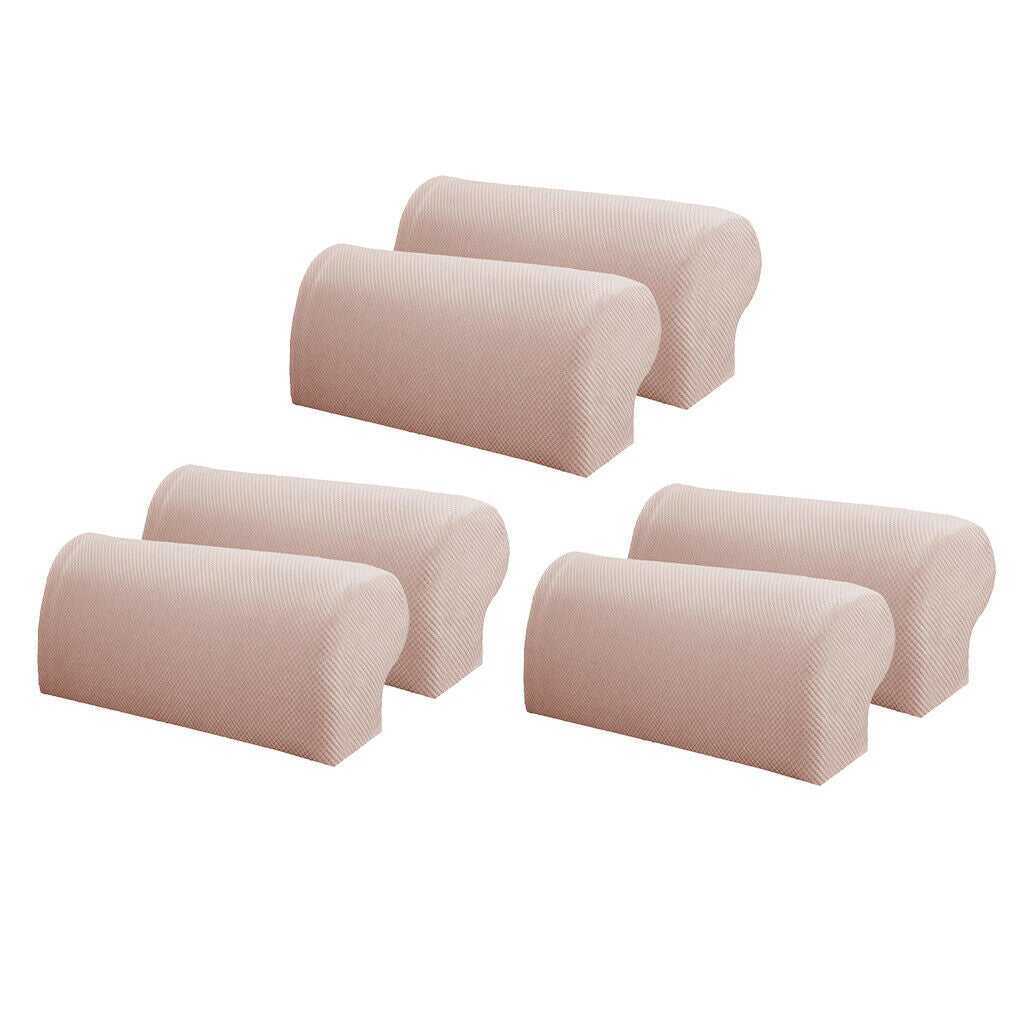 3 Pairs Thickened Stretch Polyester Sofa Armchair Armrest Covers Slipcovers