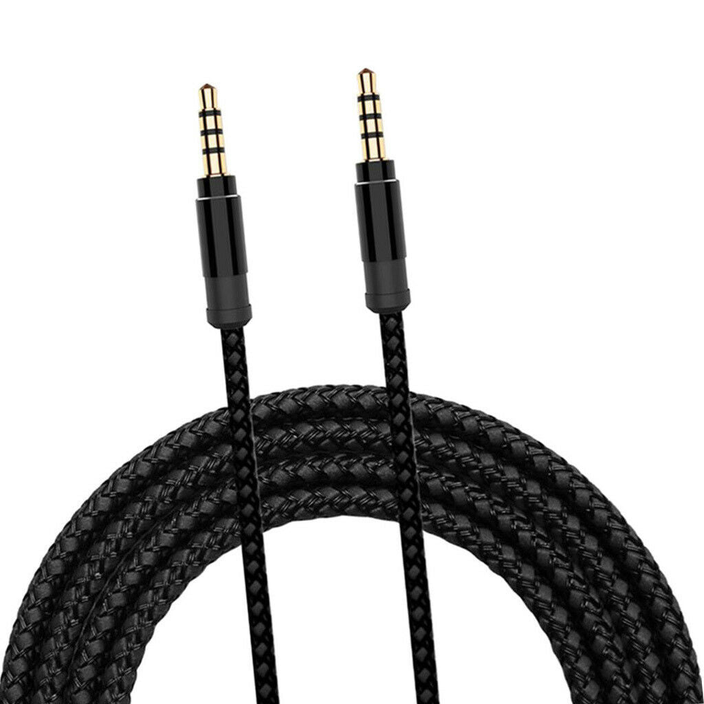 3.5mm Jack Male to Male Aux Audio Cable Nylon Car AUX Audio HiFi Cord 1.5m