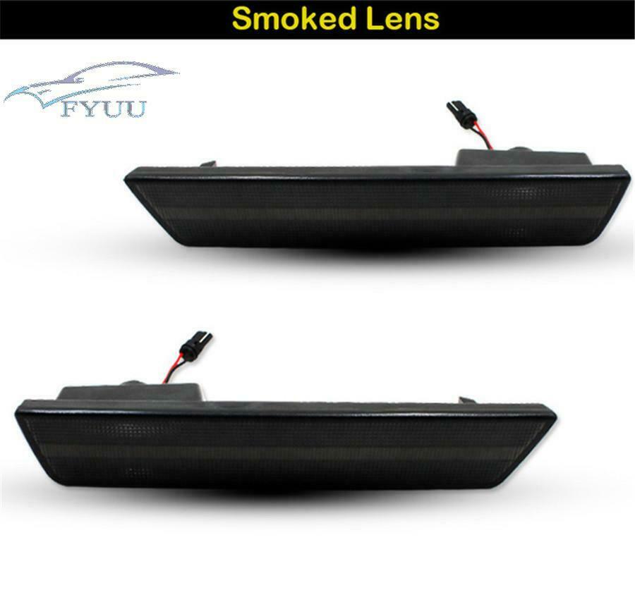 Smoked Side Marker w/Red LED Lamp For 11-14 Dodge Charger/08-14 Dodge Challenger