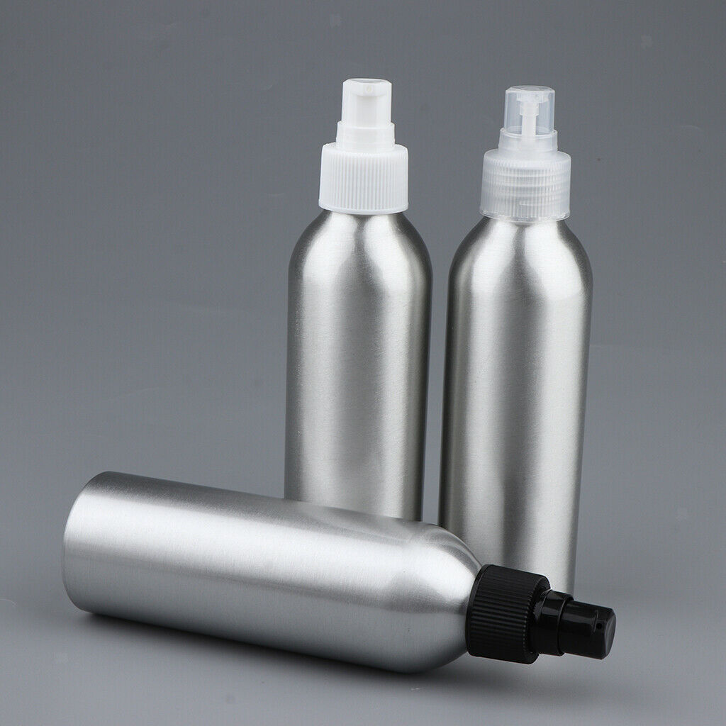 2Pcs Modern Aluminum Refillable Soap Dispenser Pump Bottle For Bathroom - Clear
