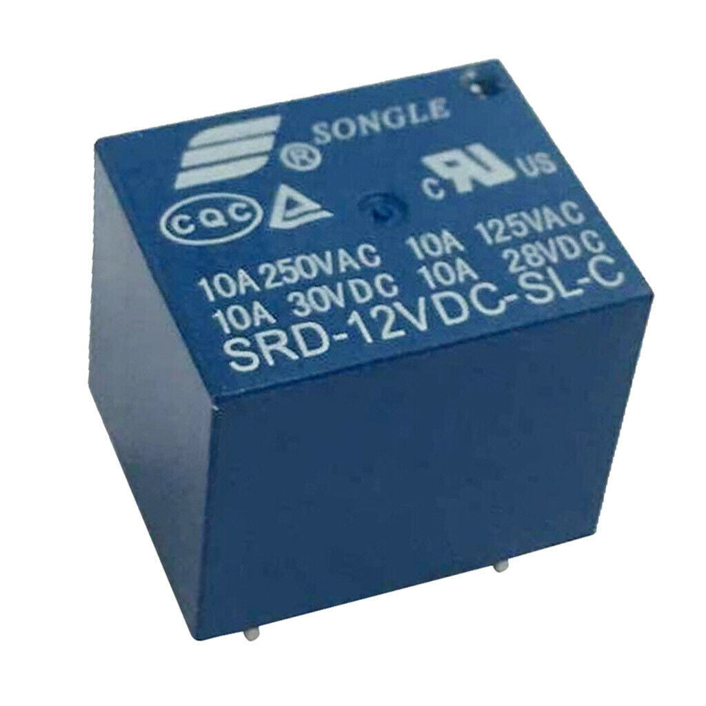 10x SONGLE 12 V 1 CH relay SRD 12 VDC SL C 250 V AC 30 V DC 5 pin