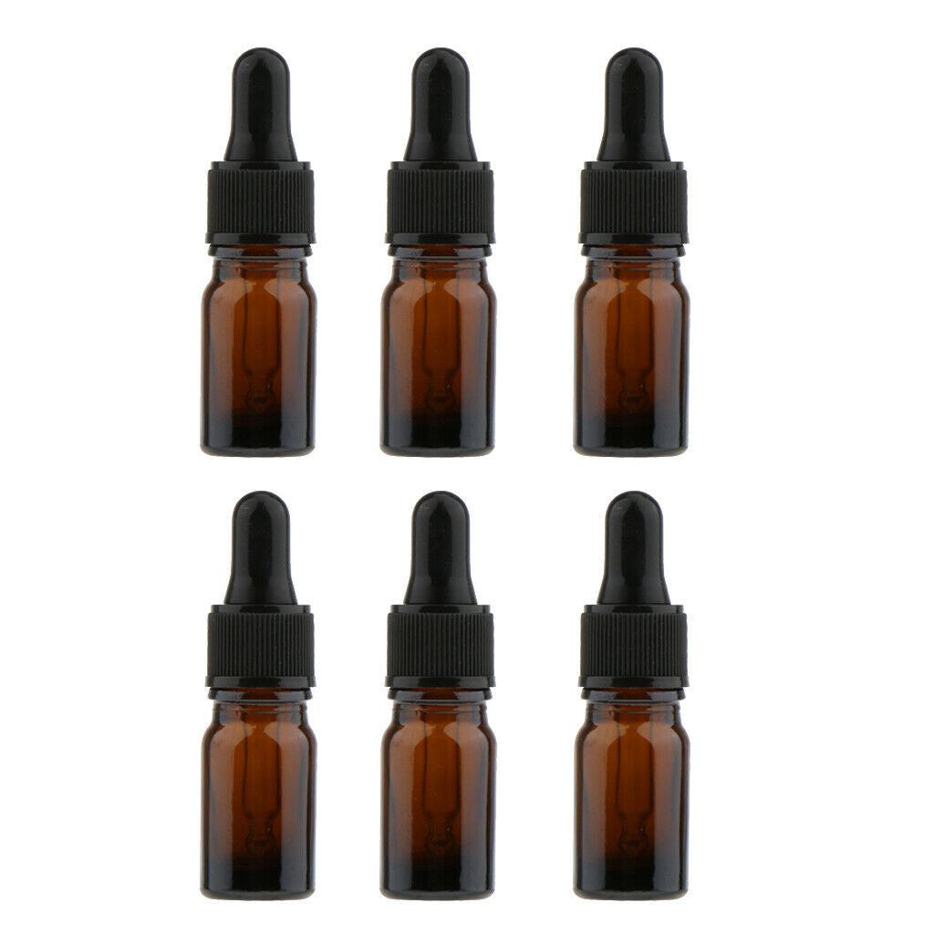 Packs of 24 Amber Glass Bottles with Eye Dropper for Essential Oils 10ml