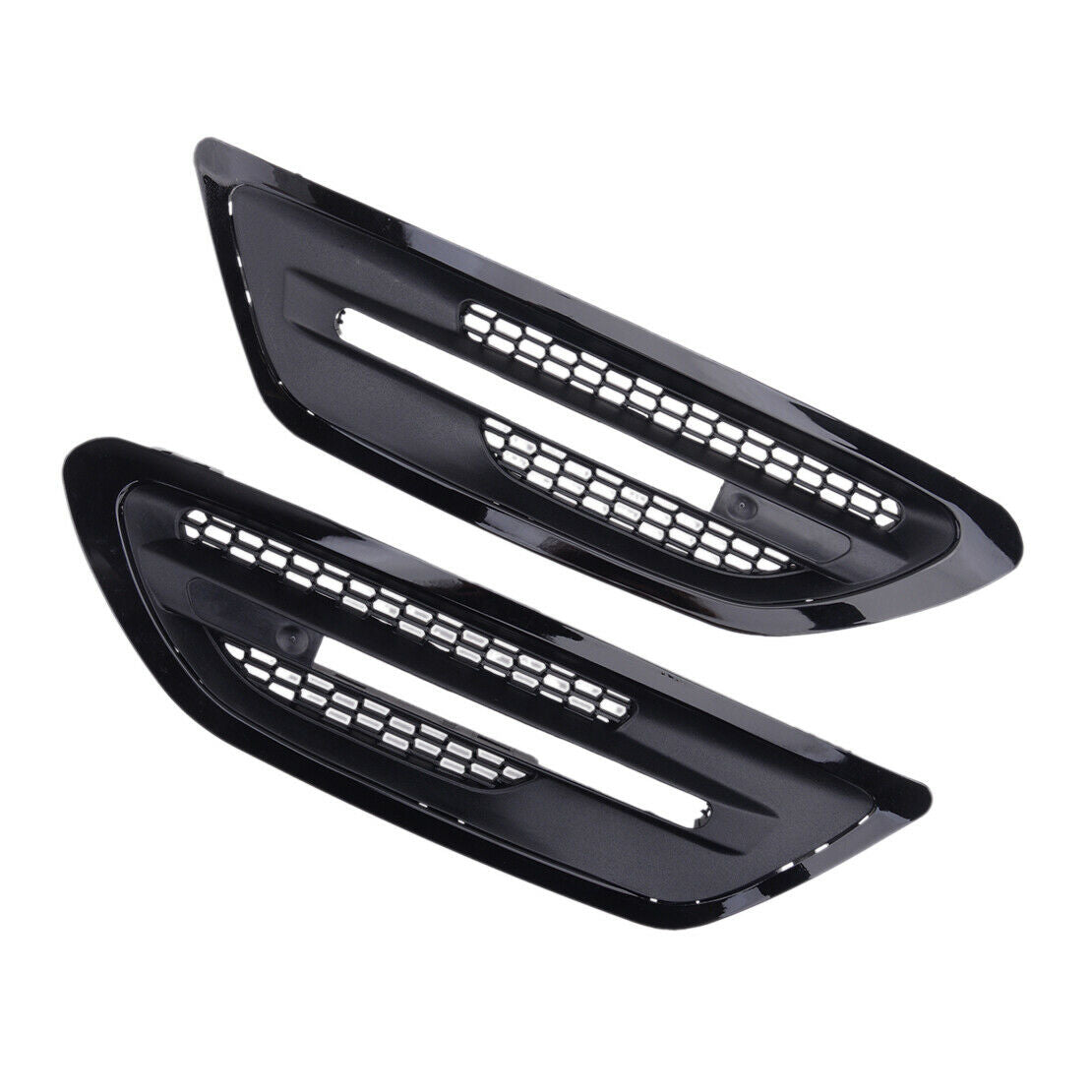 2x Gloss Black Side Fender Grille Air Vent Trim Cover Fit For BMW F10 M5 Sedan