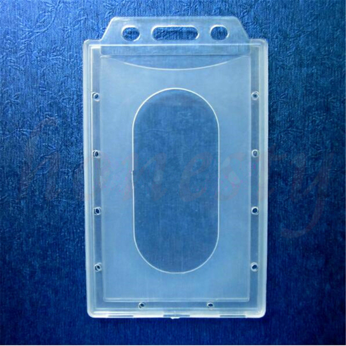5Pcs Vertical Hard Plastic ID Badge Holder Card Multi Transparent  Office Travel
