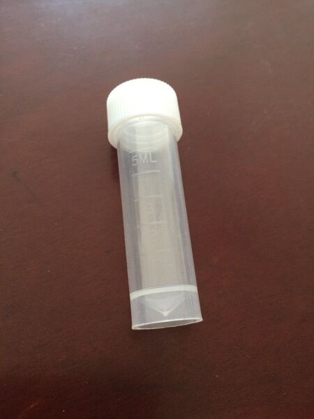 Volume Plastic Sample Bottle 5ML Bottle Vial Storage Container White Cap 10pcs