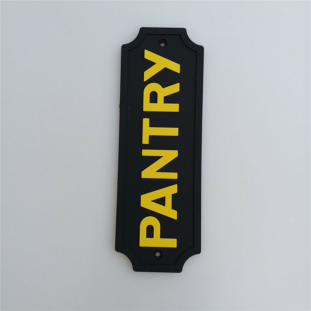 Black Statement Plaque Garden Wall Door Sign PANTRY