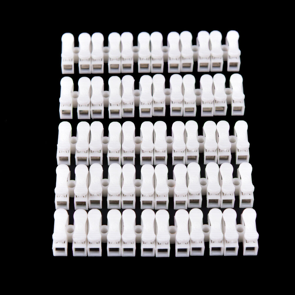 30x Self Locking mini 2Pin Cable Connectors Quick Splice Lock Wire Terminals Re