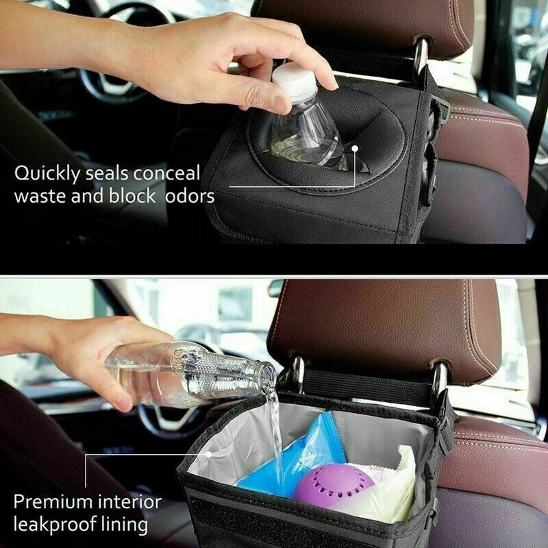 Car Trash Can Foldable Garbage Bin Storage Organizer Waste Basket Container NR9