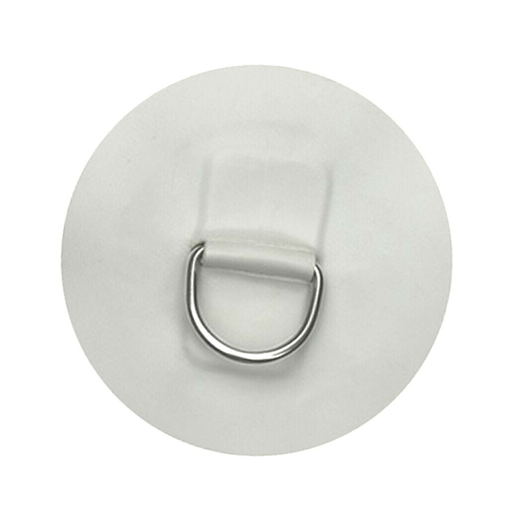 6pcs Inflatable Boat Raft Dinghy Surfboard D-Ring Round Ring Patch Pad White