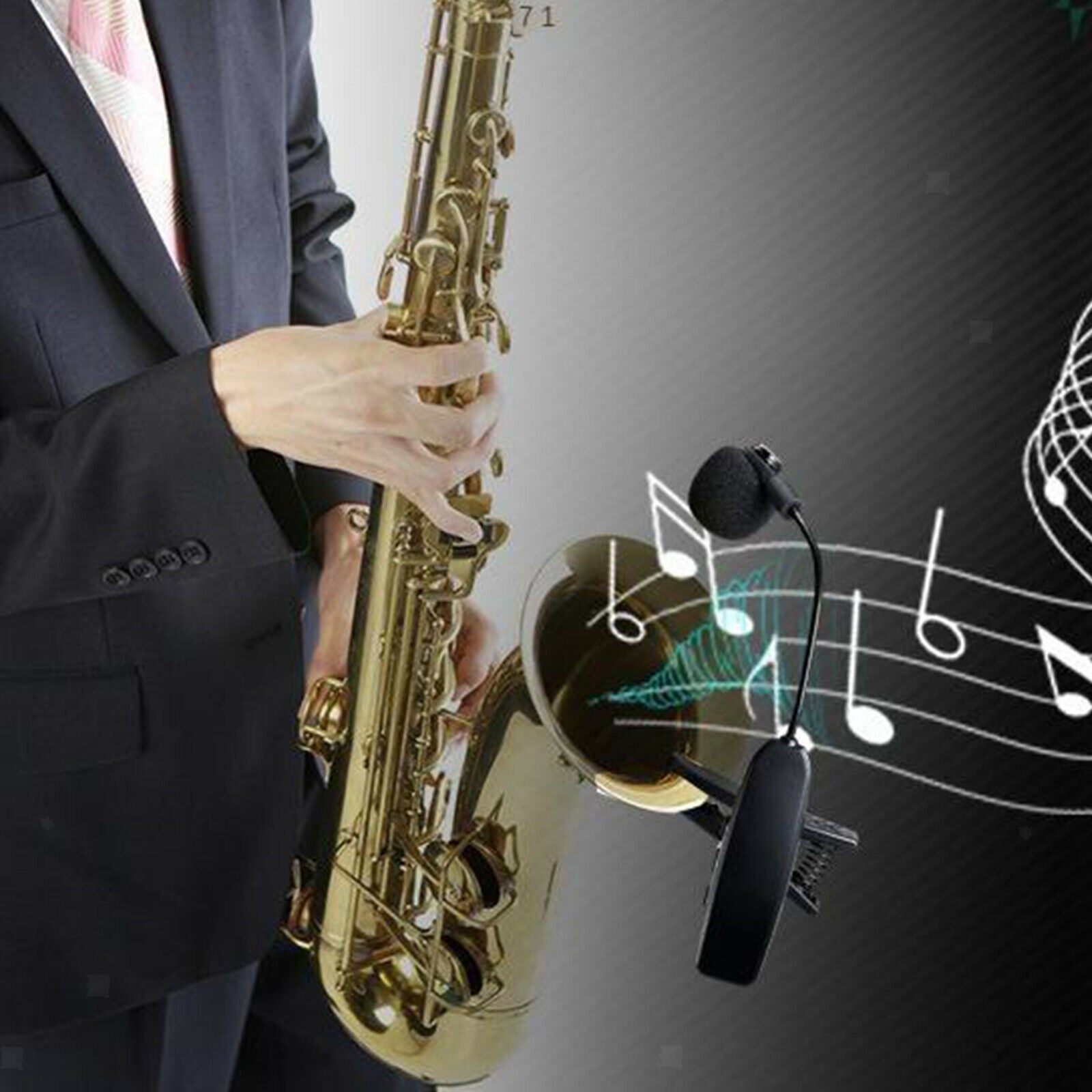 Wireless Saxophone Microphone System Professional Sax Receiver Transmitter