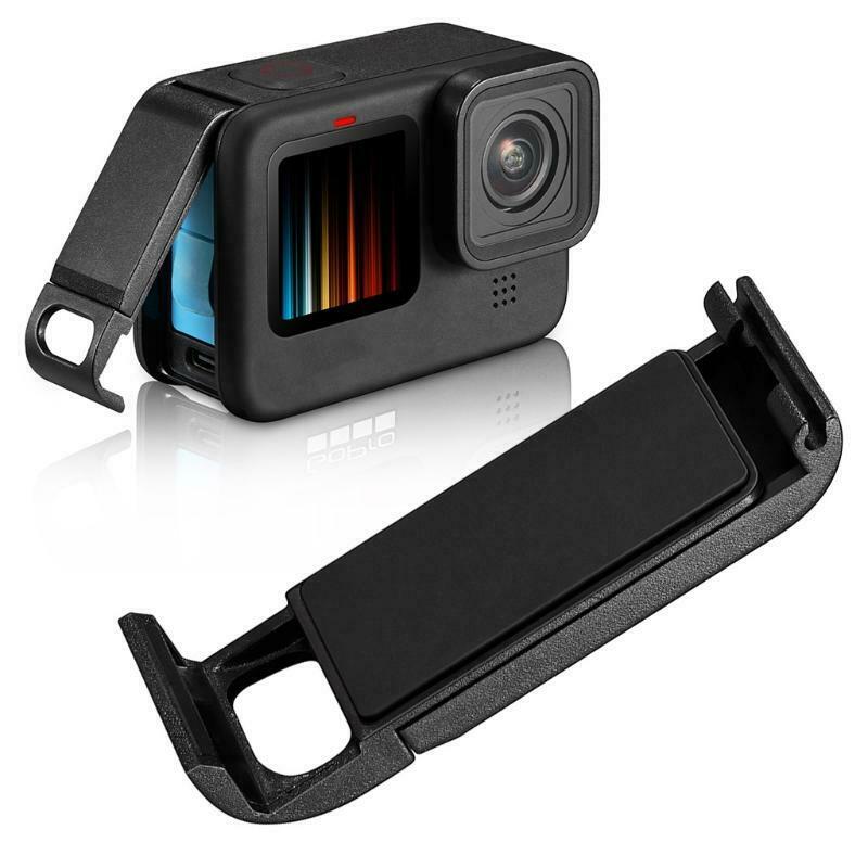 Battery Side Door Chargeable Battery Lid Door Battery Cover Fits for Hero9 Black
