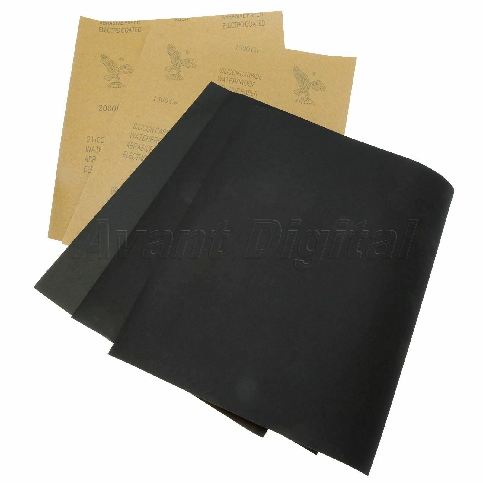 Waterproof Abrasive Paper Grit P600 P1000/P1500/P2000 Rectangular Sandpaper 5pcs