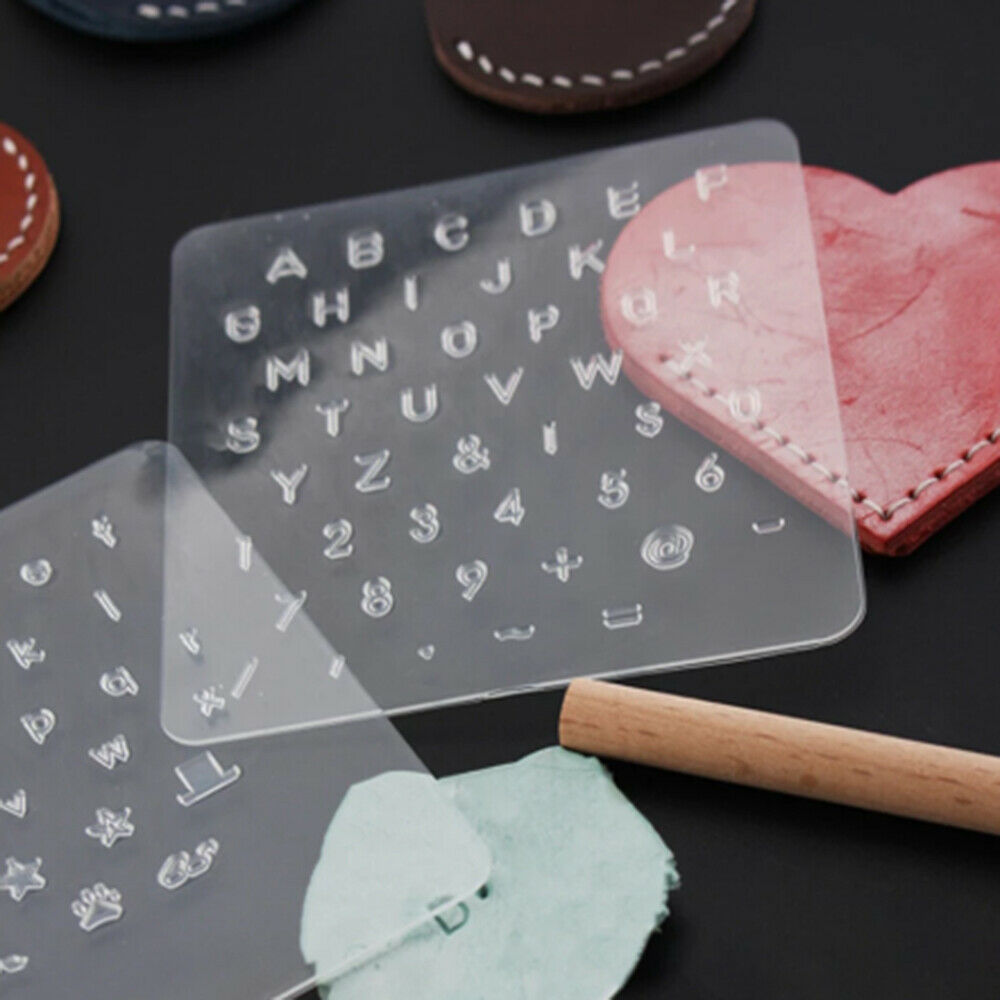 DIY Leather Punch Transparent Alphabet Letter Number Leather Punch Stamper Tools