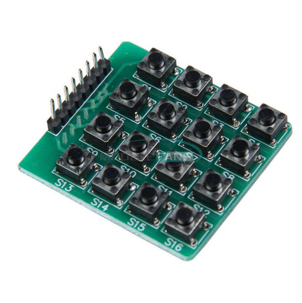 2PCS 4x4 Matrix 16 Keypad Keyboard 16 Botton Module MCU Green Board for Arduino