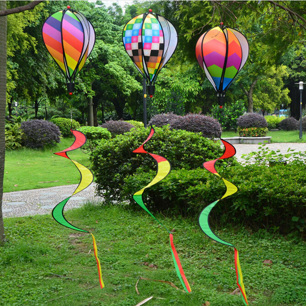 1PC Hot Air Balloon Windmill Wind Sock Spinner Garden Lawn Decor Windsocks