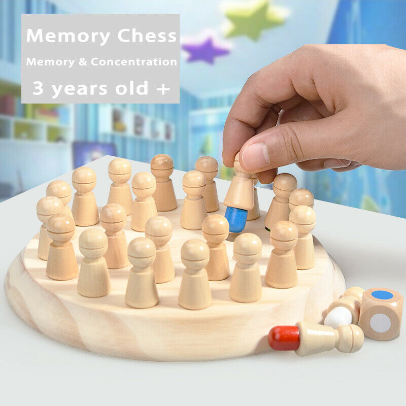 Kids Montessori Educational Wooden Toys Learning Sensory Toys Memory MatchBDAU