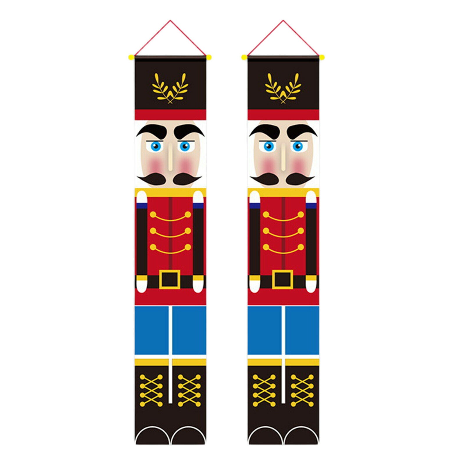 1 Pair 6ft Christmas Nutcracker Door Banner Life Size Decor Mall Wall Window
