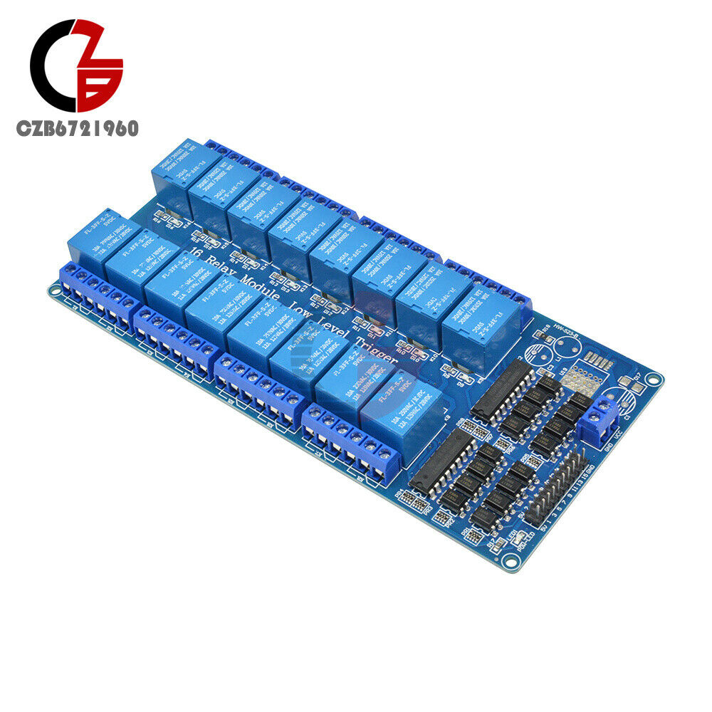 16-Channel 5V Relay Board Module w/ Optocoupler Power Supply Arduino PIC ARM