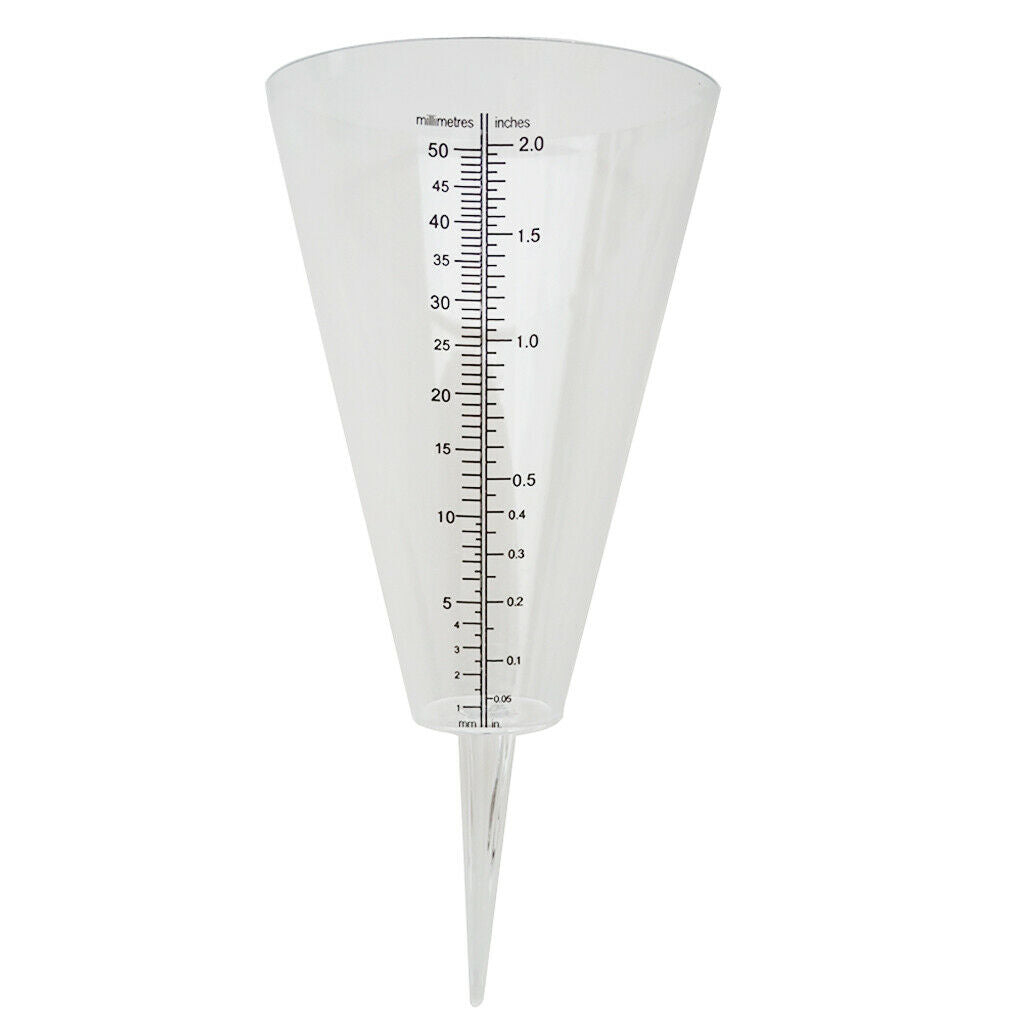 Outdoor Rainfall Measurement Gauge 2-Inch Capacity Gardening Agriculture Use