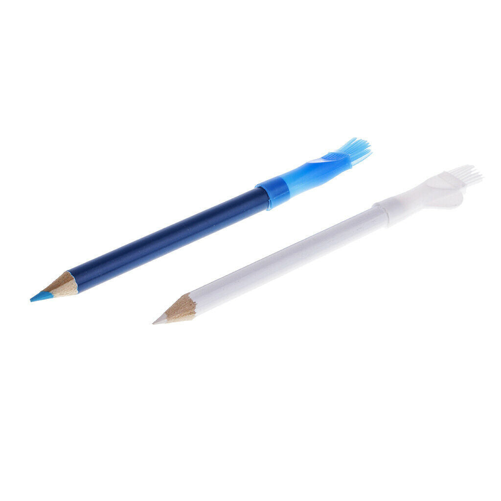 2 Pieces Tailor Sewing Chalk Pencil with Brush Drawing Drafting Dressmaking