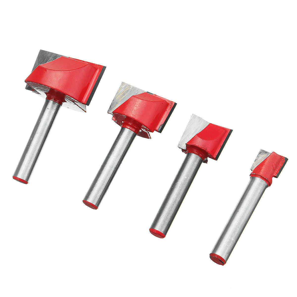 4 pcs 10/15/22/30mm Surface Planing Bottom Cleaning Wood Milling CNC Router Bit