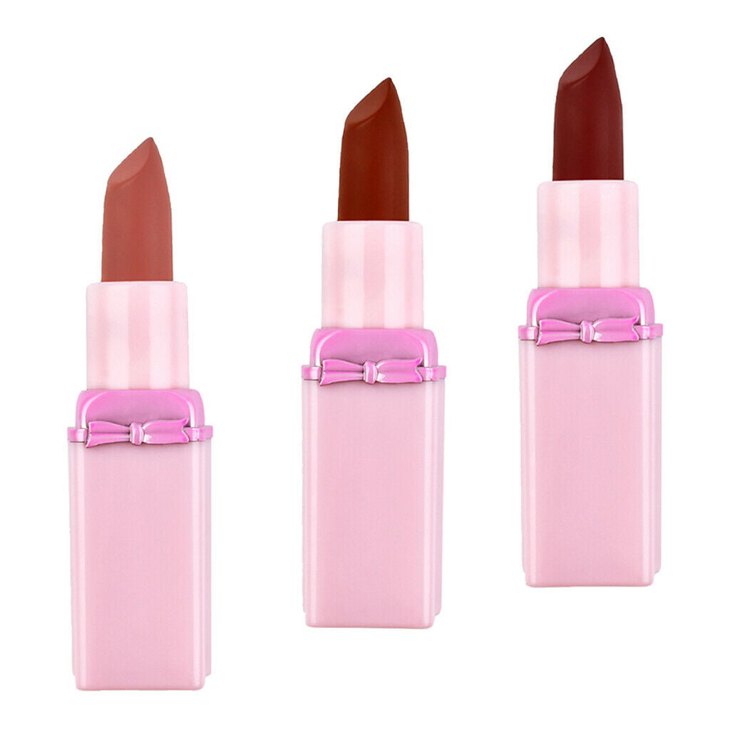 3 Pieces Matte Velvet Lip Stick Set Moisturizing Lipstick for Charming Lips
