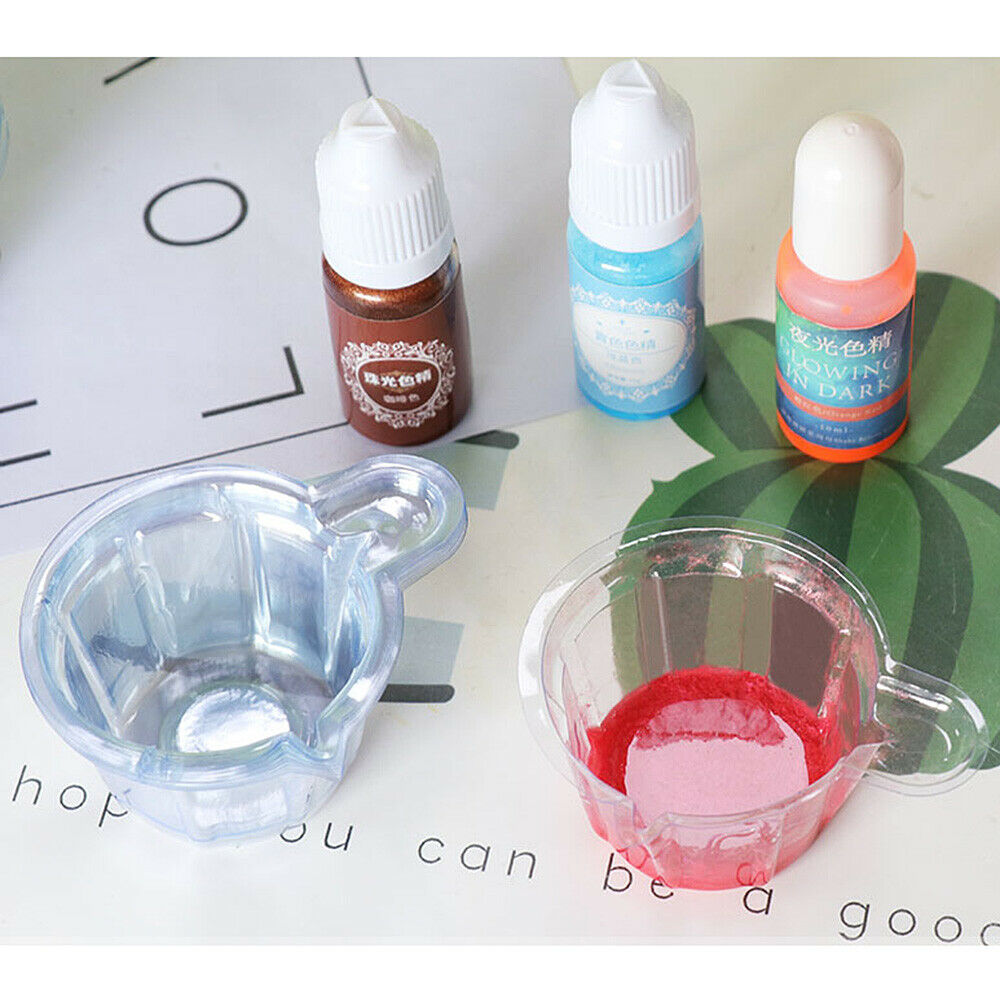 100PCS 40ML Plastic Disposable Cups Dispenser Epoxy Jewelry Silicone Mold DIY
