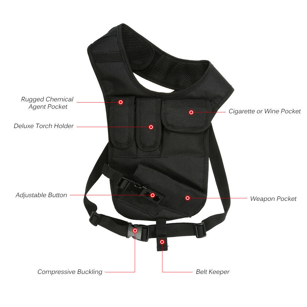 Black Nylon Anti-theft Hidden Underarm Security Shoulder Gun Holster Holder Bags